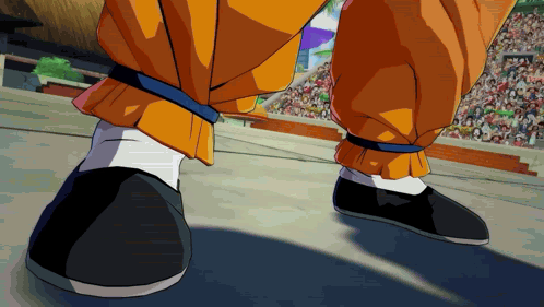 Close-Up Person's Feet In Video Game GIF