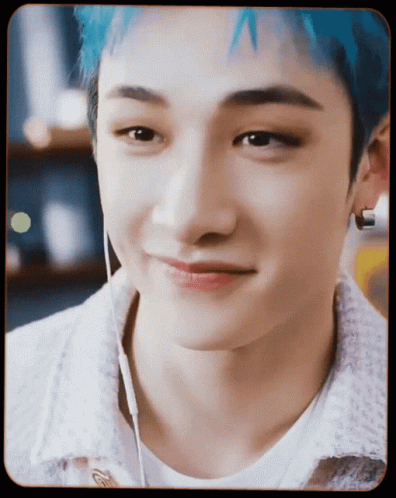 Close Up Person With Blue Hair