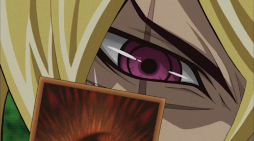 Close-Up Person With Purple Eyes Holding Card