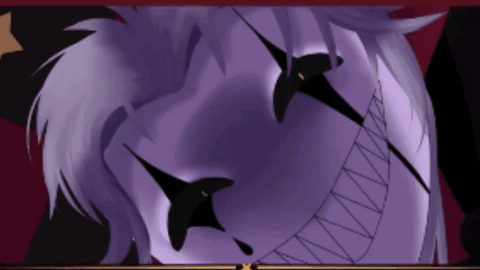 Close-Up Person With Purple Hair And Black Eyes GIF
