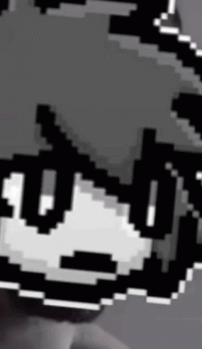 Close Up Pixel Art Person's Face