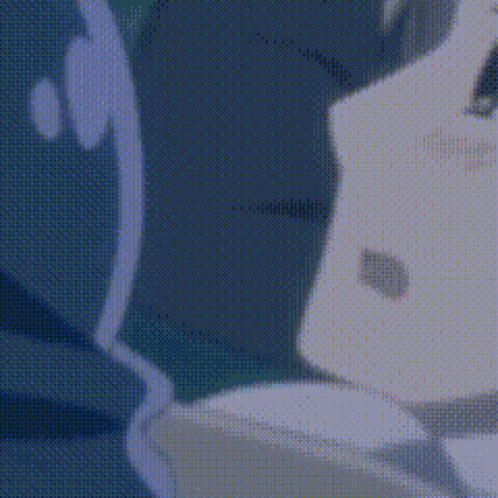 Close Up Pixelated Person GIF