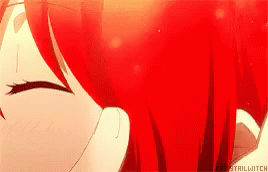 Close Up Red Haired Anime Character Fairytailwitch