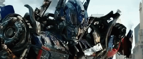 Close Up Robot With Helmet in Front of City