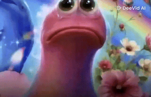 Close Up Sad Cartoon Character GIF