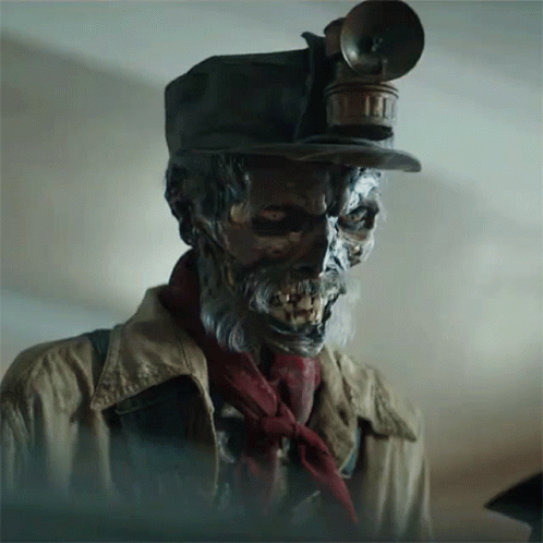 Close Up Skeleton With Hat And Lantern GIF