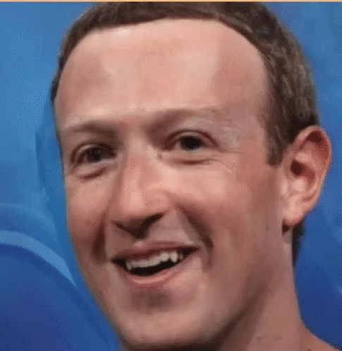 Close Up Smiling Man Blue Background