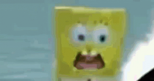 Close Up SpongeBob SquarePants Surprised GIF