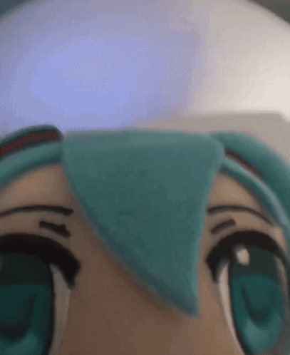 Close Up Stuffed Anime Character Eyes