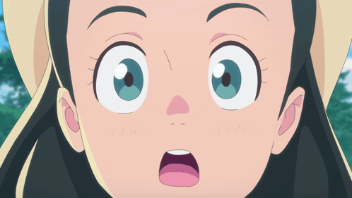 Close Up Surprised Cartoon Girl GIF