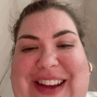Close-Up Woman Eyes Closed Mouth Open