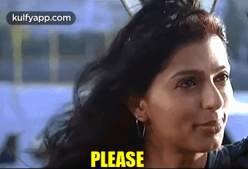 Close Up Woman Face Saying Please