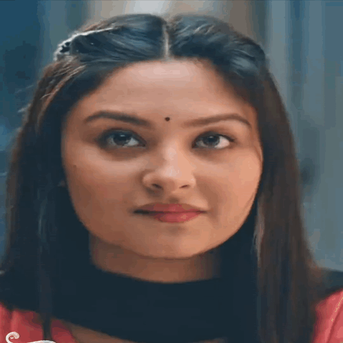 Close Up Woman Face With Bindi GIF