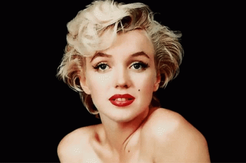Close Up Woman Face With Red Lips