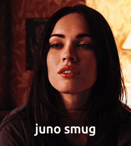 Close-Up Woman Juno Smug GIF