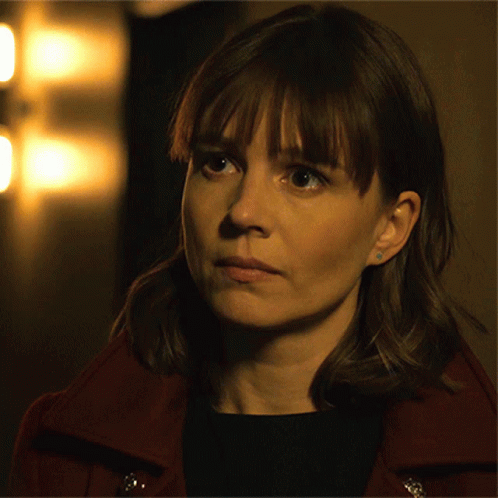 Close Up Woman's Face in Red Jacket
