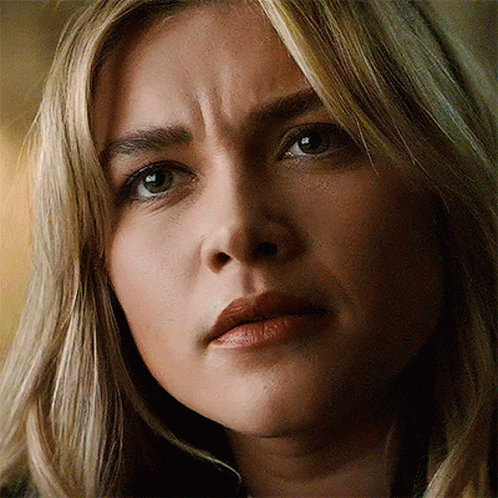 Close Up Woman's Face With Forehead Wrinkle GIF