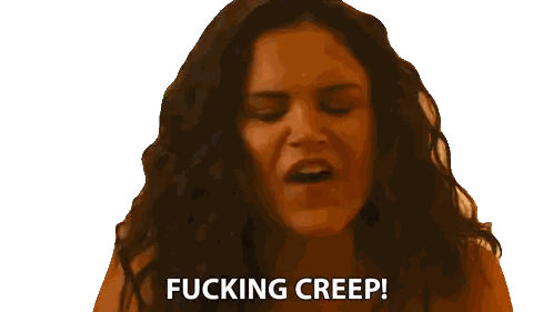 Close Up Woman's Face with Fucking Creep