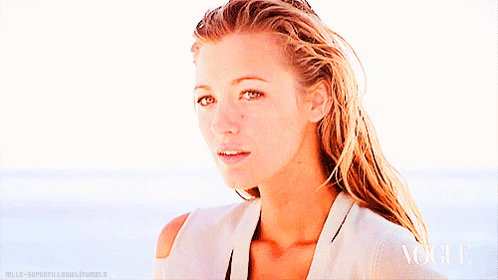 Close Up Woman's Face With Vogue GIF