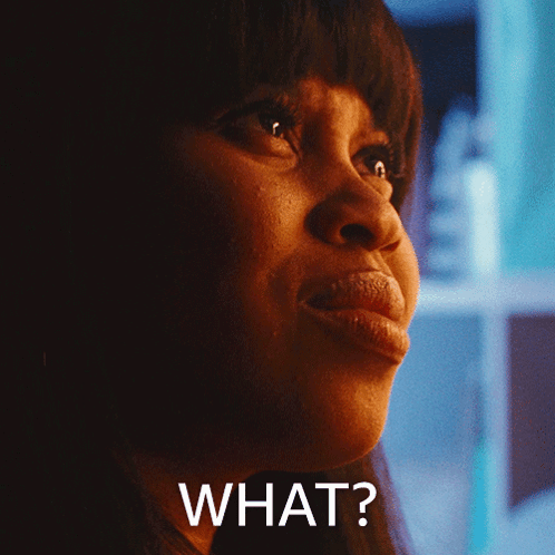 Close Up Woman Saying What GIF