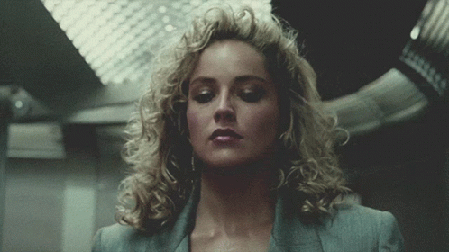Close Up Woman With Curly Blonde Hair