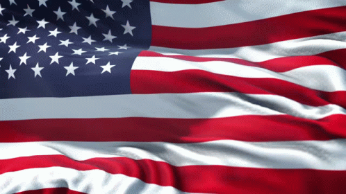 Closeup American Flag Stars Stripes GIF