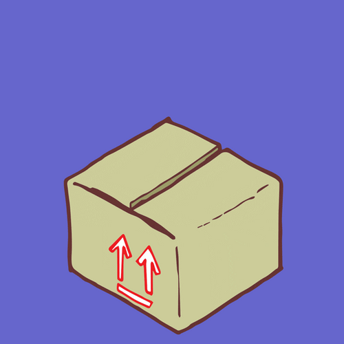 Closing A Box With Arrow Animation GIF