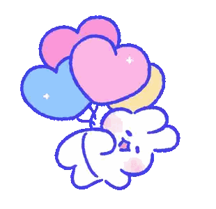 Cloud Holding Heart Balloons