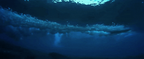 Cloud Like Ocean Waves Underwater GIF