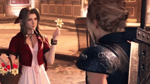 Cloud Strife A Flower From Aerith GIF