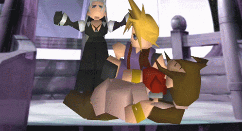 Cloud Strife Final Fantasy 7 Aerith Death GIF