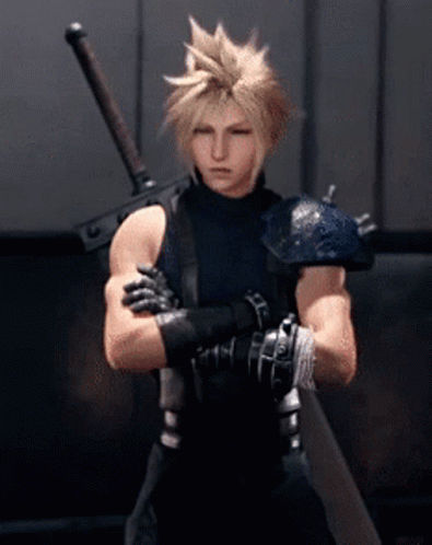 Cloud Strife Final Fantasy Waiting GIF