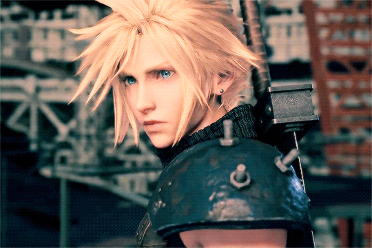 Cloud Strife Serious Stare GIF