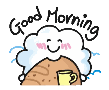 Cloud with Face Saying Good Morning