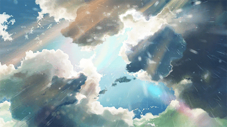 Clouds Pouring Rain Natural Weather GIF