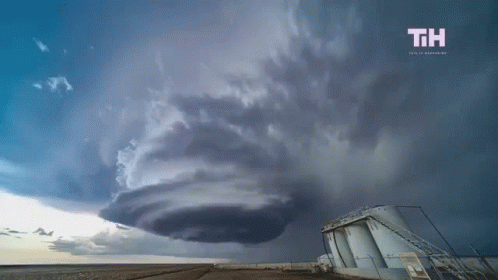 Cloudy Sky With Letters TIH GIF