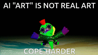 Clown AI Art Not Real Art Cope Harder