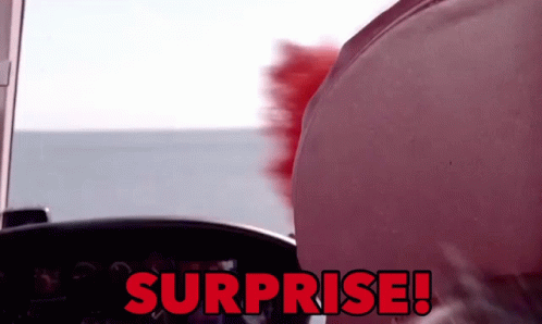 Clown Behind Wheel With Surprise