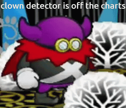 Clown Detector Off The Charts Cartoon Character GIF