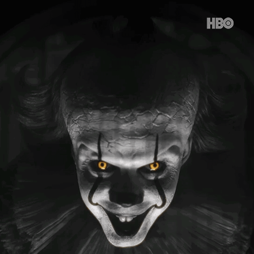 Clown Face Close Up With HBO Logo