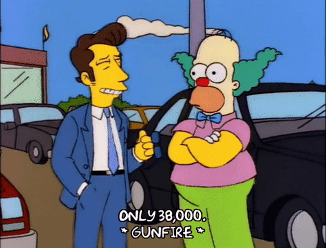 Clown Homer Car Salesman GIF