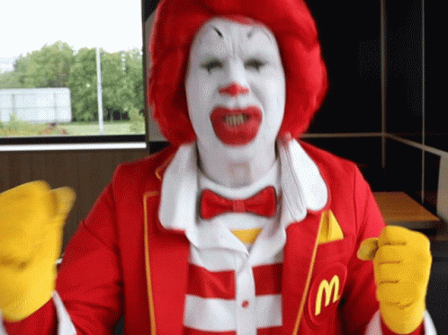 Clown Laughing Ronald Mcdonald GIF