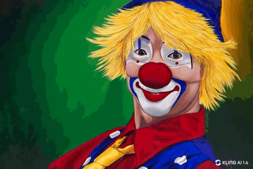 Clown Painting with Kling AI 1.6 Watermark
