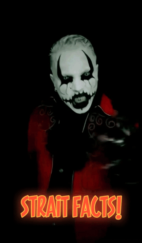 Clown Poster Saying Strait Facts GIF