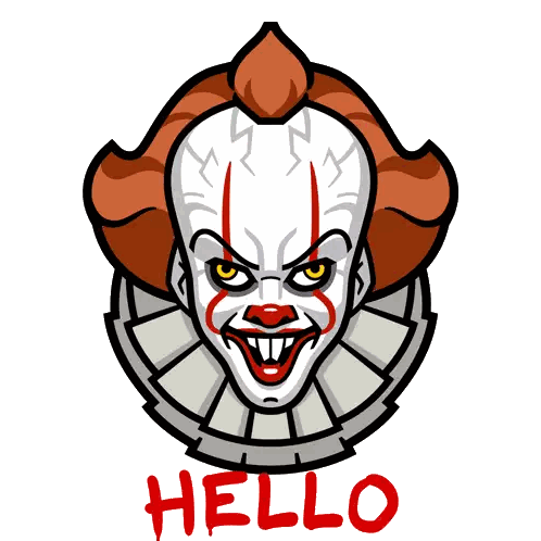 Clown Saying Hello in Red