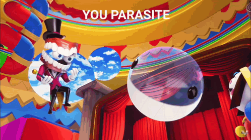 Clown Saying You Parasite GIF