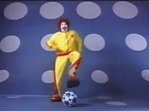 Clown Shoes Clown Play Soccer Ball GIF