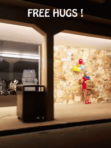 Clown Shoes Free Hugs Scary Clown GIF