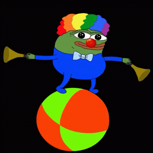 Clown Show Ball Walking GIF