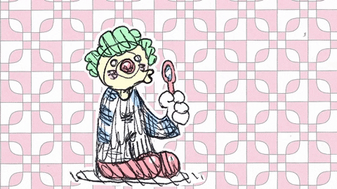 Clown Show Blowing Liquid Balloon GIF